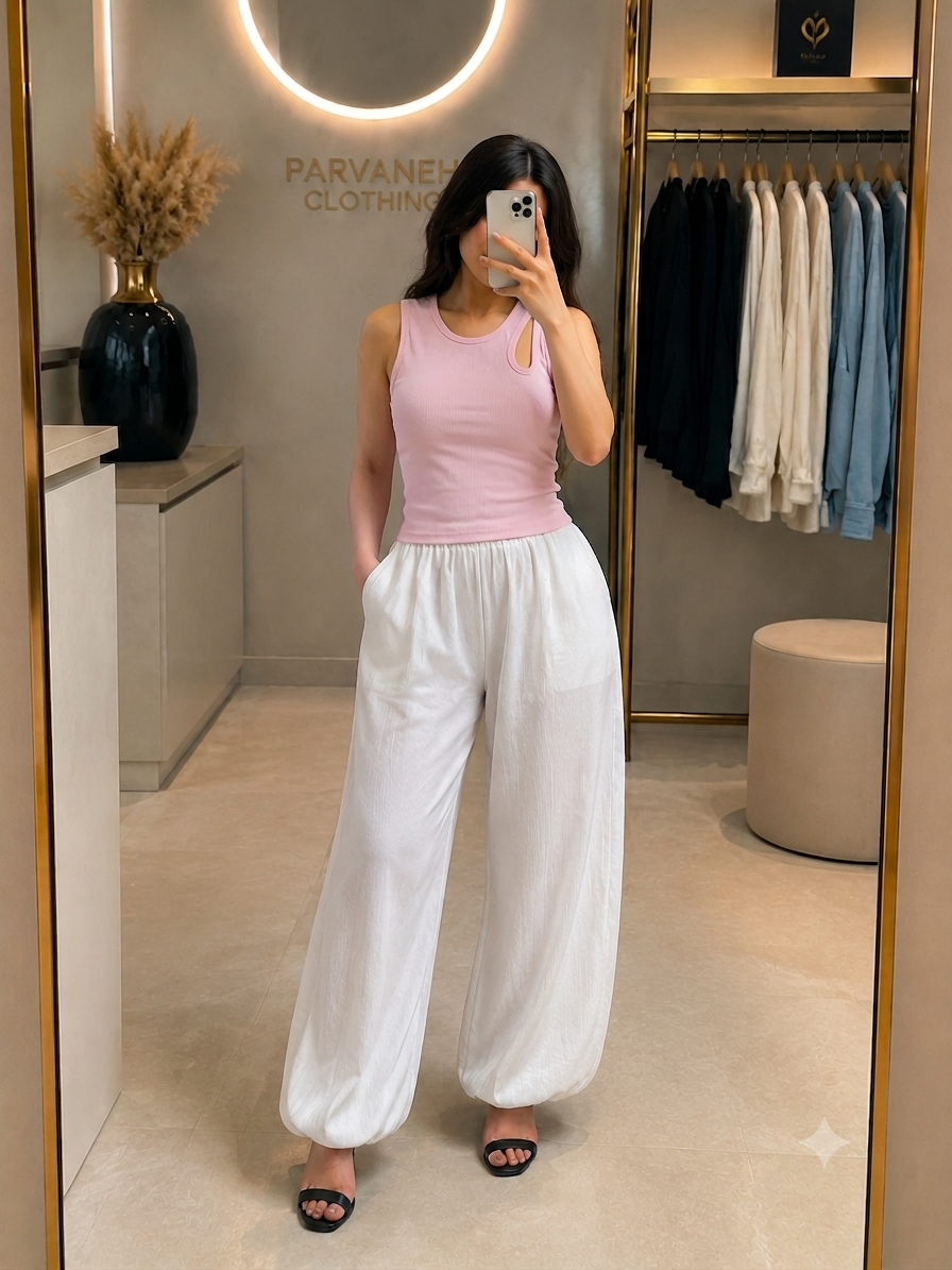 کراپ زنانه طرح رومی