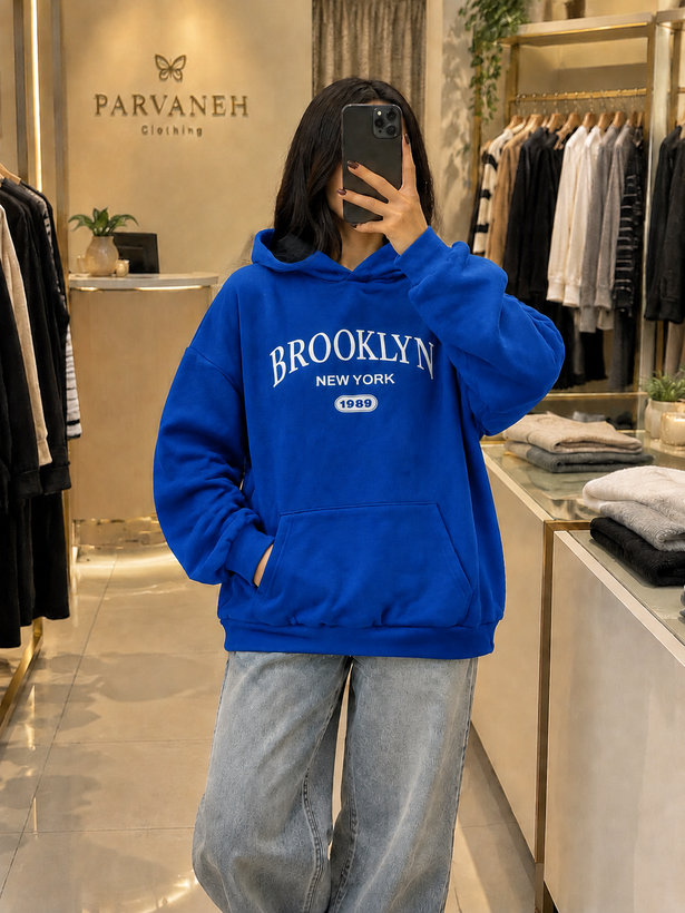 هودی اورسایز داخل پشمی BROOKLYN