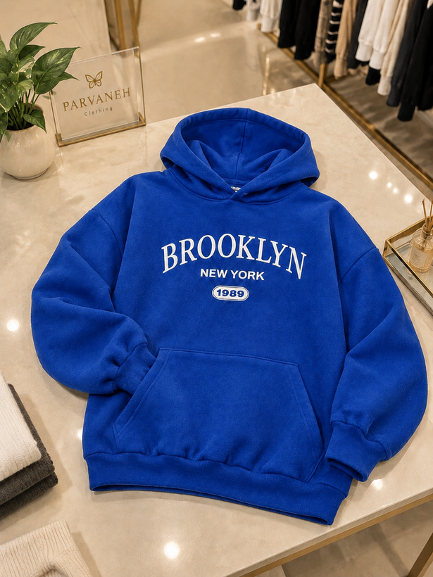 هودی اورسایز داخل پشمی BROOKLYN